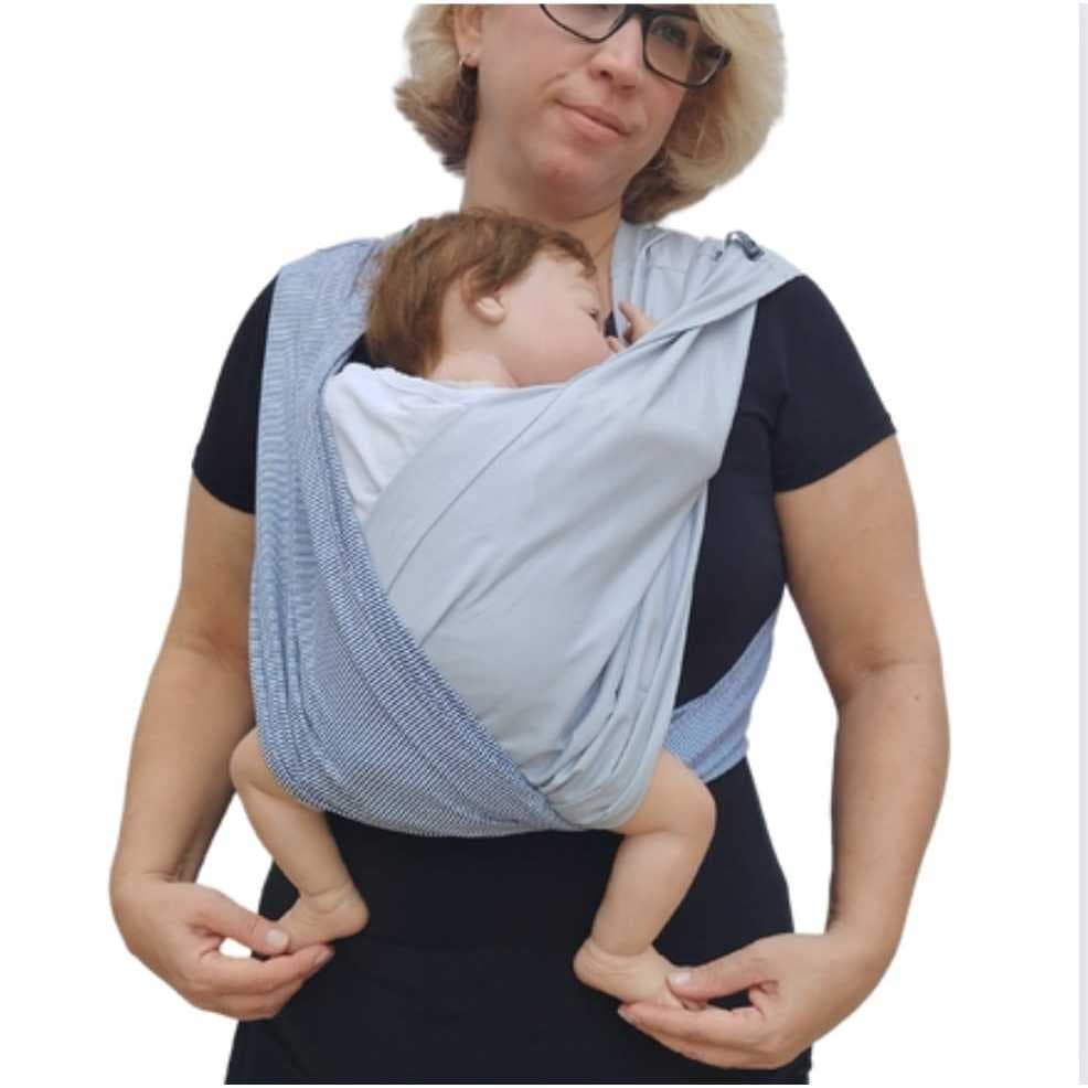 Sling de Vestir - FastSling de Vestir PiêPaô Sling Listras + Cinza Claro