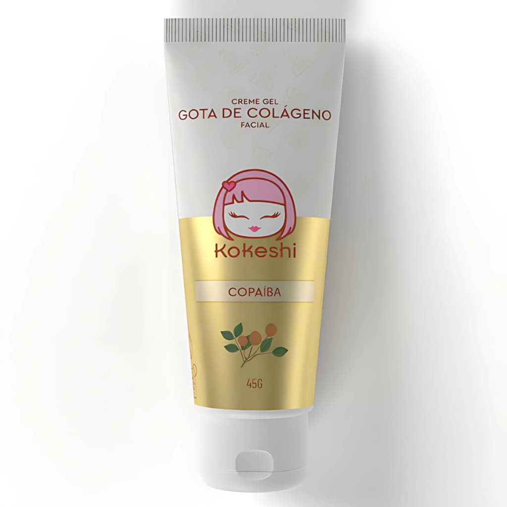 Creme Gel Hidratante Facial Gota de Colágeno Kokeshi Óleo de Copaíba 45g