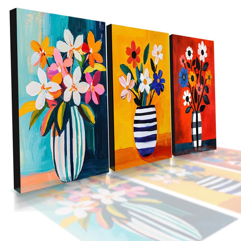 Quadros Decorativos sala Pintura de decoração de flores abstratas para sala de estar e quarto