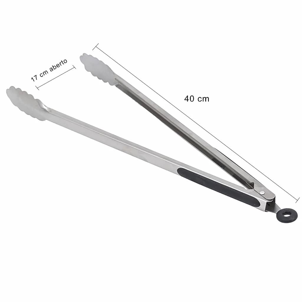 Pegador Inox 40 cm Churrasco Universal Profissional