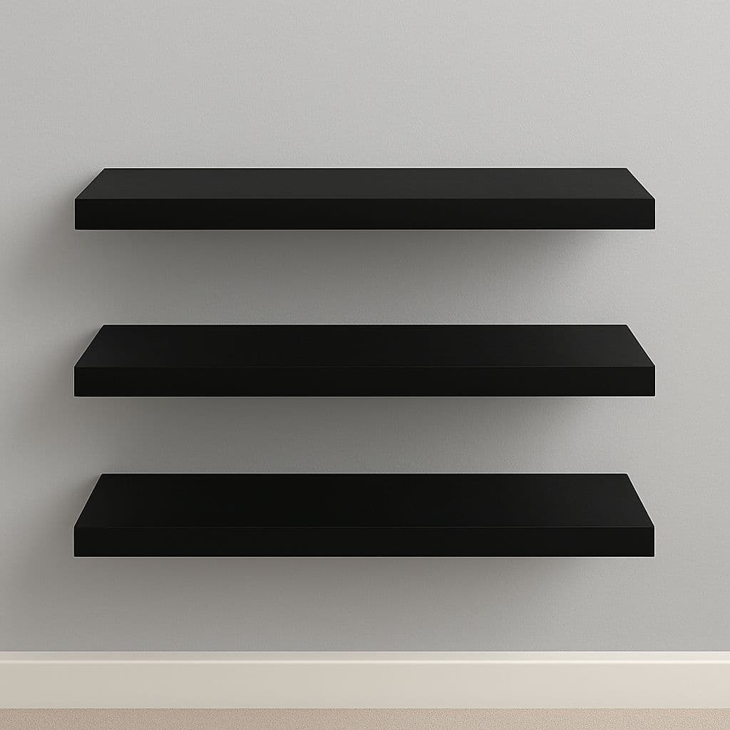 Kit 3 Prateleiras 30cm MDF Luxo Nichos Sala Cozinha Quarto Banheiro Com Kit De Instalação