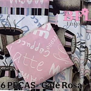 Jogo Americano 6 peças Estampado- Kit De Cozinha 6 Peças- Casa Decoração