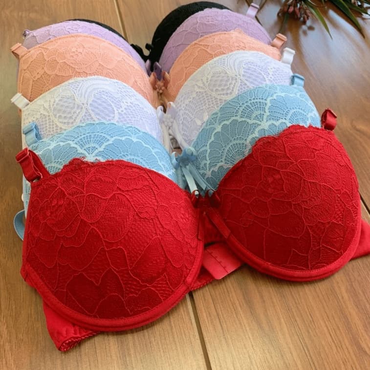 Sutiã Lingerie Feminino Com Bojo em Renda para Revenda Moda Intima Feminina Promoção