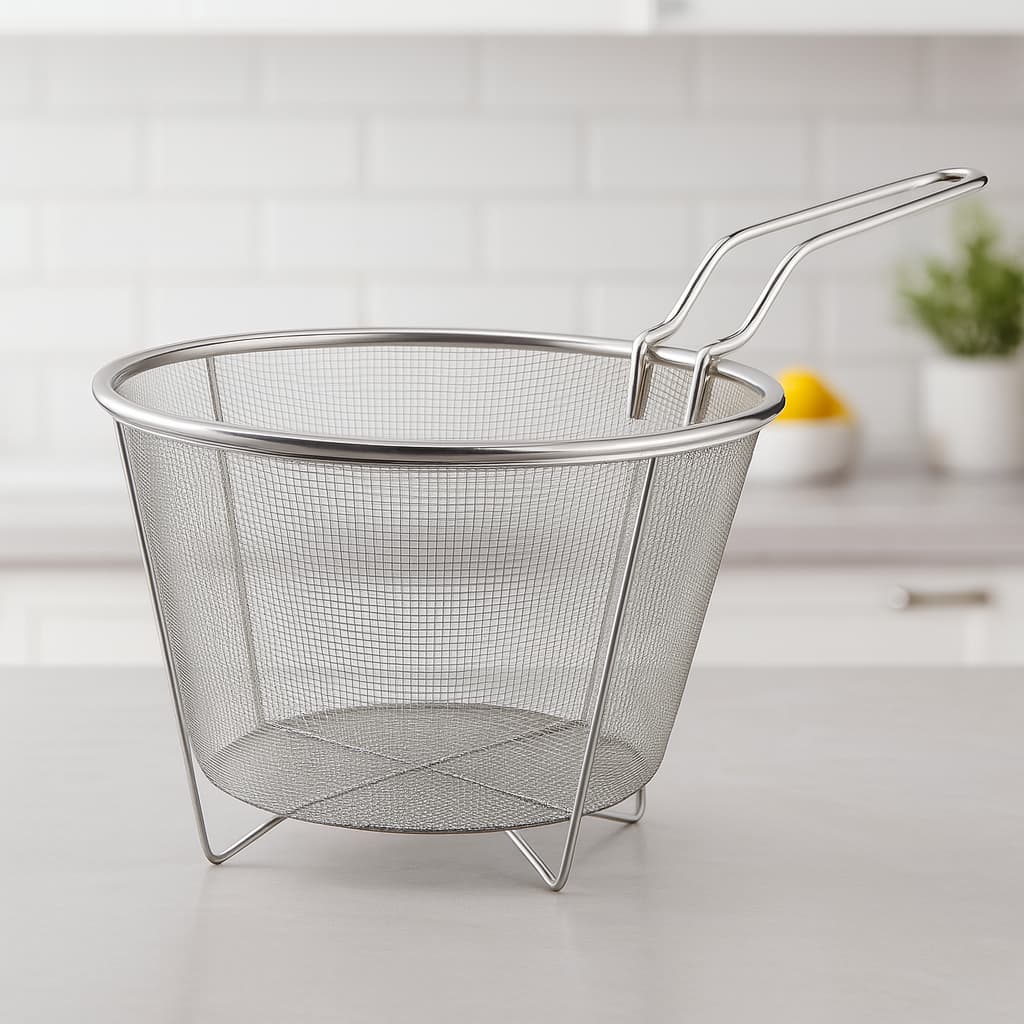 Cesto para Fritura 18,5cm em Aço Inox – Kit 1 ou 2 Unidades