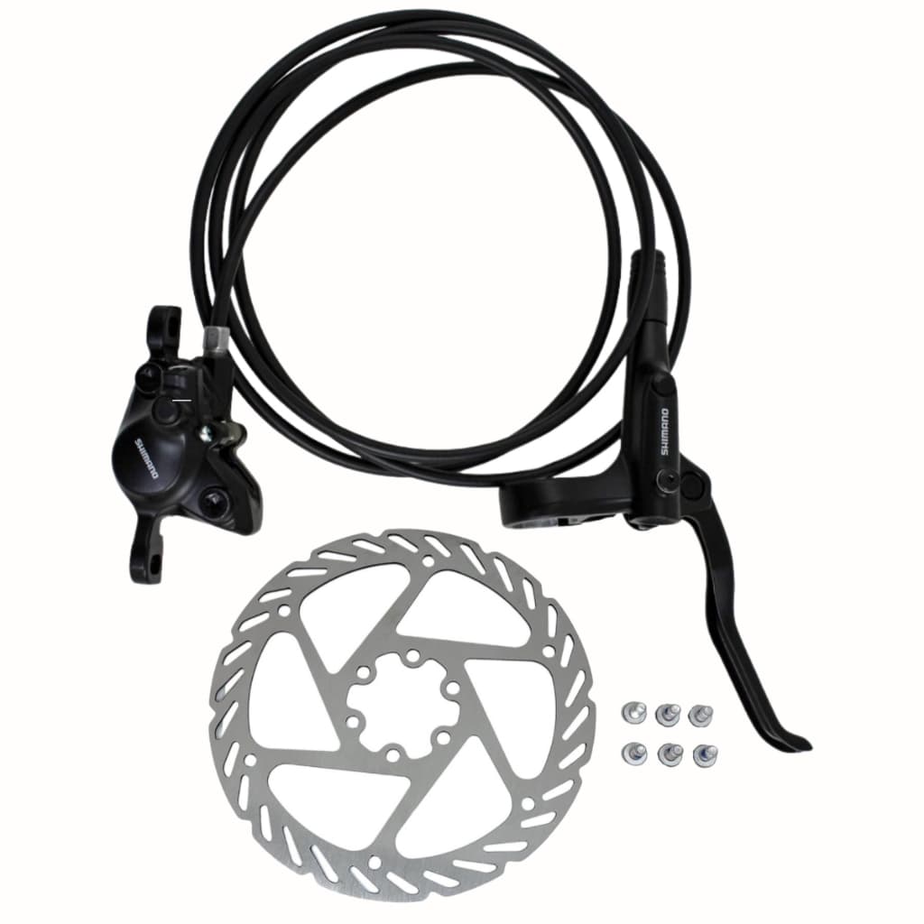 Freio A Disco Hidraulico Traseiro Direito Manete Cabo Pinça C/Pastilha Shimano Mt200