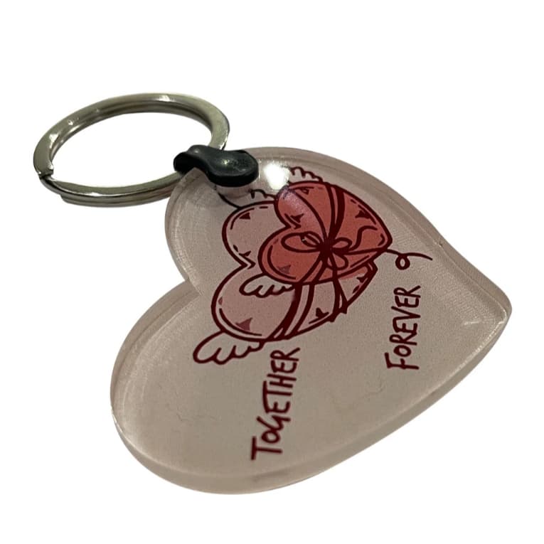 CHAVEIRO CORAÇÃO ACRILICO RETROVERSO PCT 10UN