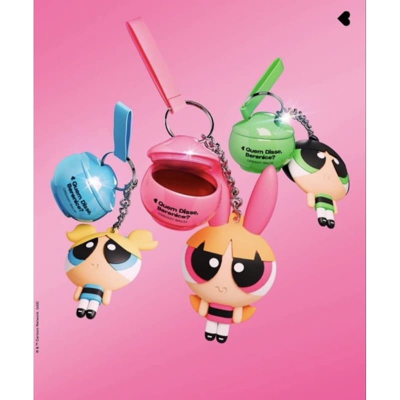 Combo com 3 Chaveiros Creamy Balm labial Meninas Super Poderosas Lindinha, Docinho, Florzinha de QDB ?
