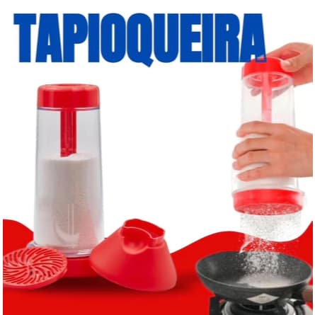 Tapioqueira Peneira Polvilhador - Armazena Tapioca Beiju Tapioca Farinha Cozinha Utensilio