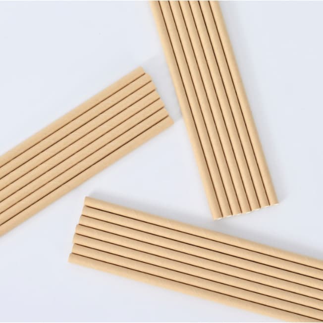 ​Kit 100 Canudos de Papel Kraft Biodegradáveis: Sustentabilidade e Qualidade para o Dia a Dia Festas Casamentos Empresa