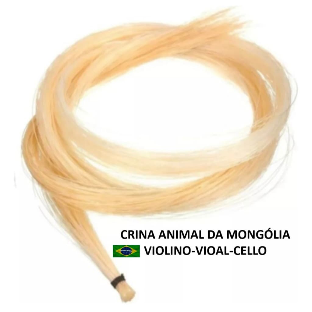 Crina Animal da Mongólia Genuina Clara para Arco de Violino Viola E Violoncelo