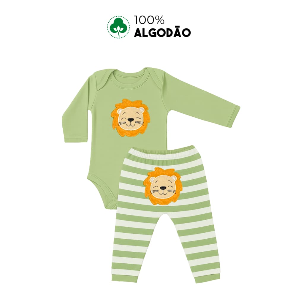 Bodie Bebe Manga Longa e Calça Tecido Premium Masculino Envio Imediato