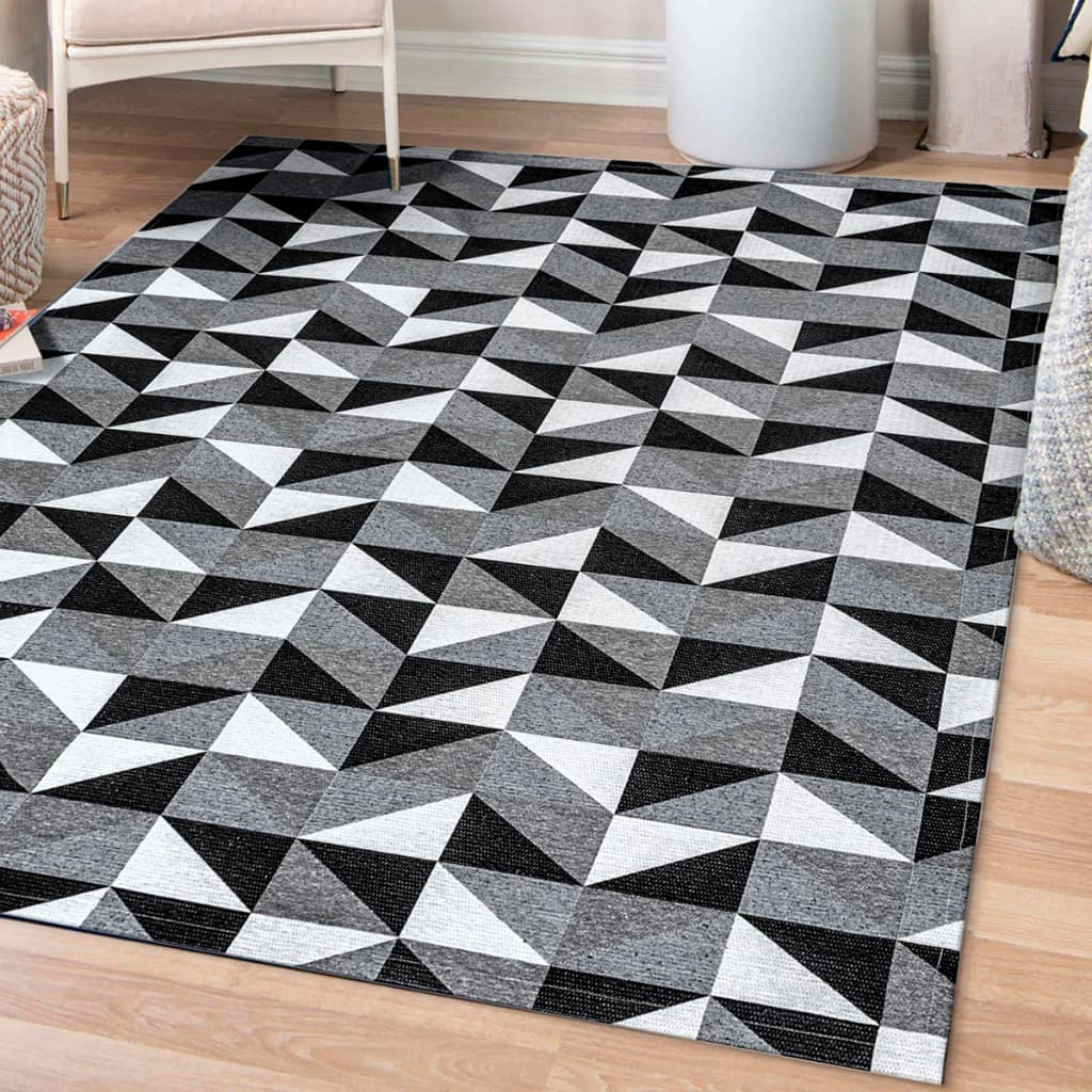 Tapete Sala 2,00 m x 1,40 m Antiderrapante Geométrico Sala Escritório Quarto Decorativo