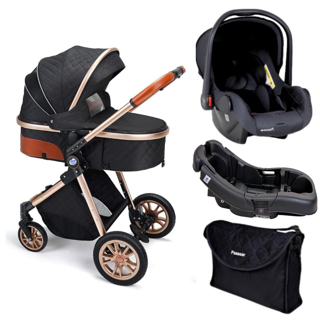 CARRINHO 6 EM 1 PREMIUM MODELO EUROPEU COM MOISES REVERSIVEL BEBE CONFORTO E BASE FECHAMENTO 1 MAO