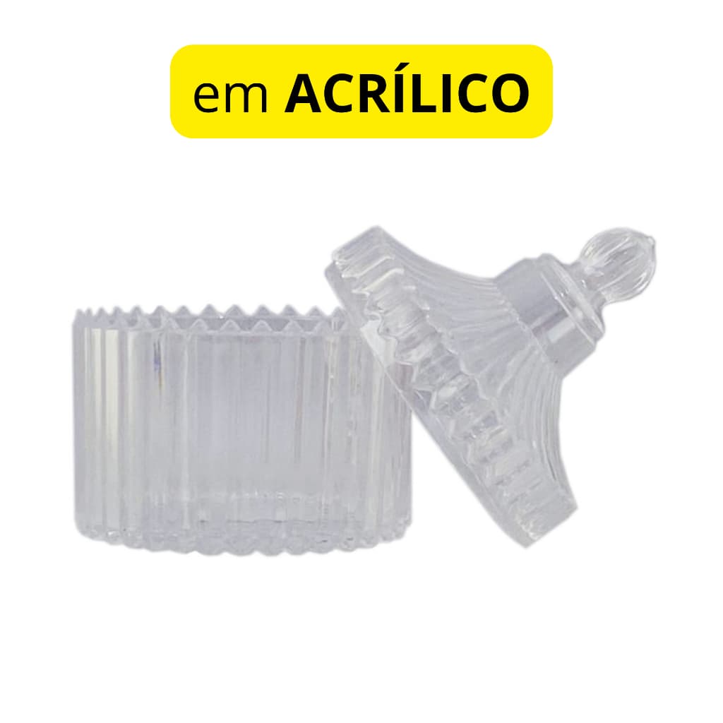 MINI BOMBONIERE EM ACRÍLICO PARA PERSONALIZAR LEMBRANCINHAS 5x5 cm ou 6x7 cm