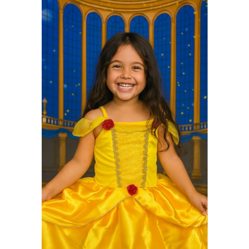 FANTASIA INFANTIL PRINCESA BELLA MENINAS ANIVERSARIO FESTAS CARNAVAL