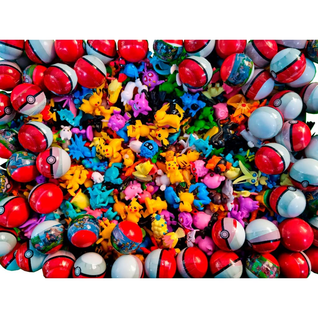 Kit 12, 24 Ou 48 Capsulas Com 1 Miniaturas Tipo Pokémon Sortidas Lacradas Pokebolas sortidas