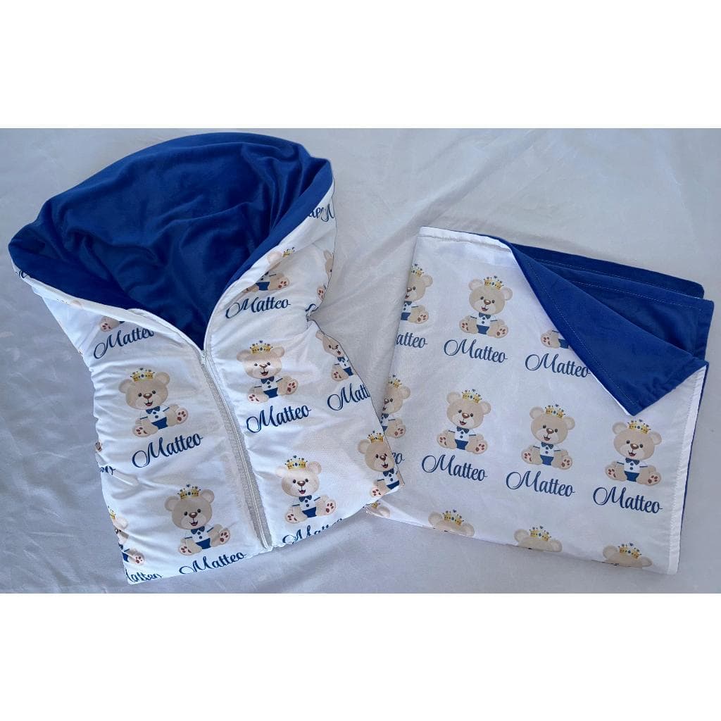 Manta + Saco de Bebê para dormir Personalizado com Nome do seu Bebê !!! (ENVIAR NOME NO**** CHAT***** NA HORA DA COMPRA)