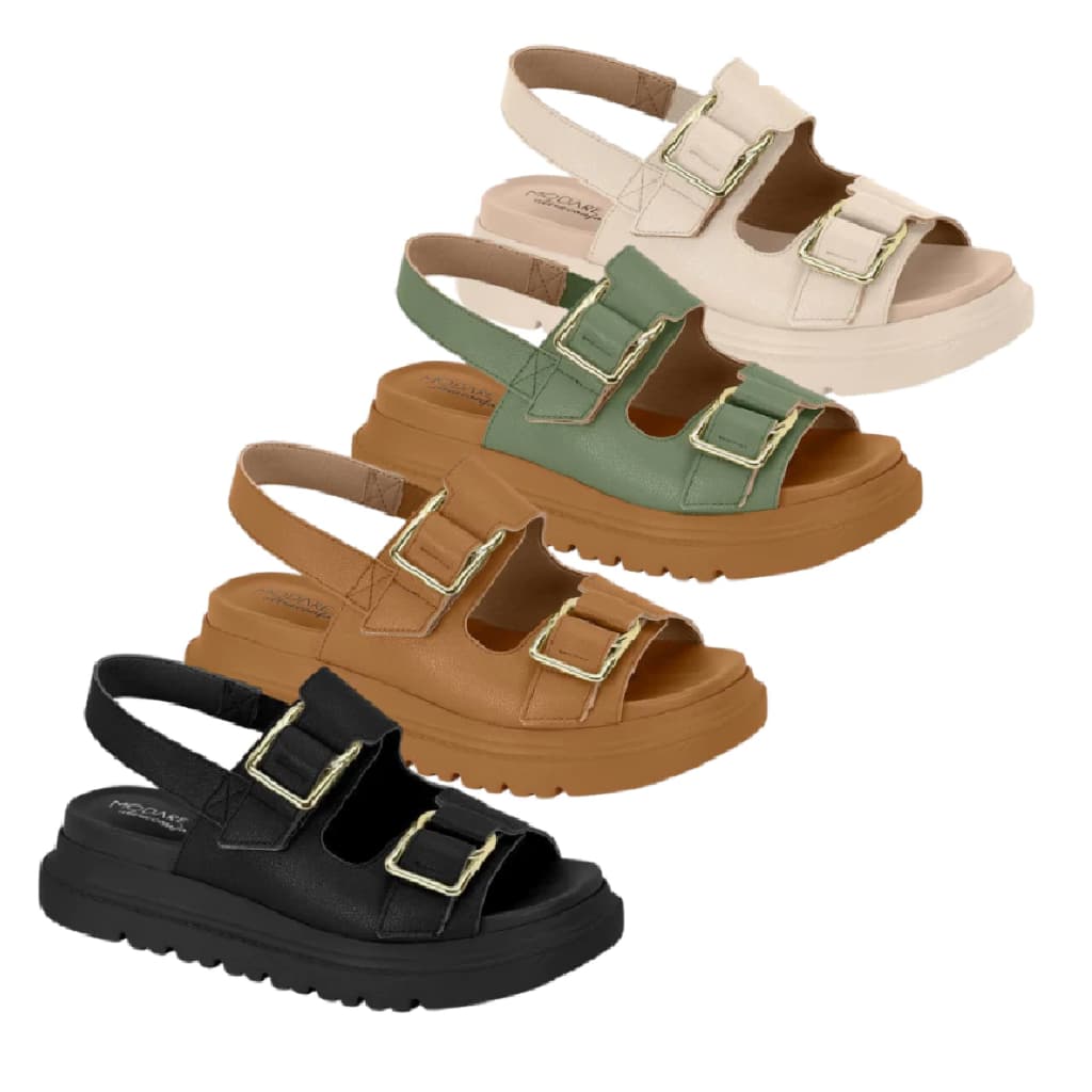 Sandália Papete Feminina Modare Ultra Conforto Tratorada Ortopédica Massageadora Original Leve