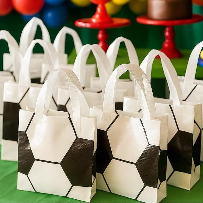 6 -12 unds Sacola Plastica Futebol Lembrancinha Festa Infantil Tema Copa Mundo