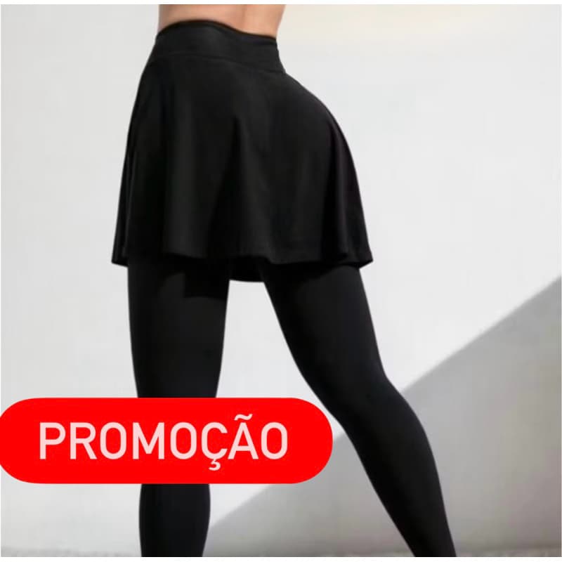 Calça Legging Saia Babado Tapa Bumbum Fitness Academia Suplex Treino