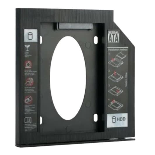 Adaptador Caddy 9.5mm Exbom, Para Segundo HD Ou Ssd 2.5" Sata