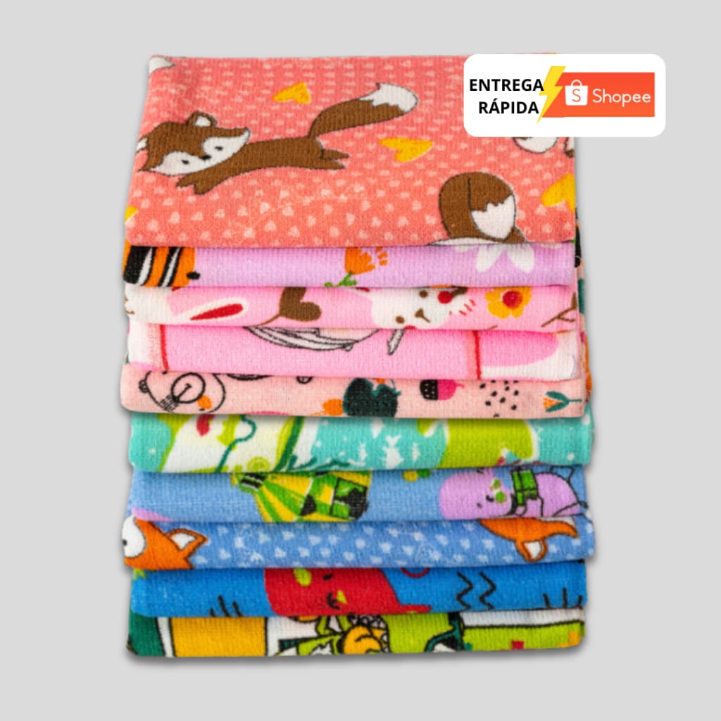 Kit 03 Toalhas De Banho e Praia Infantil Gigante Estampada Laune haus