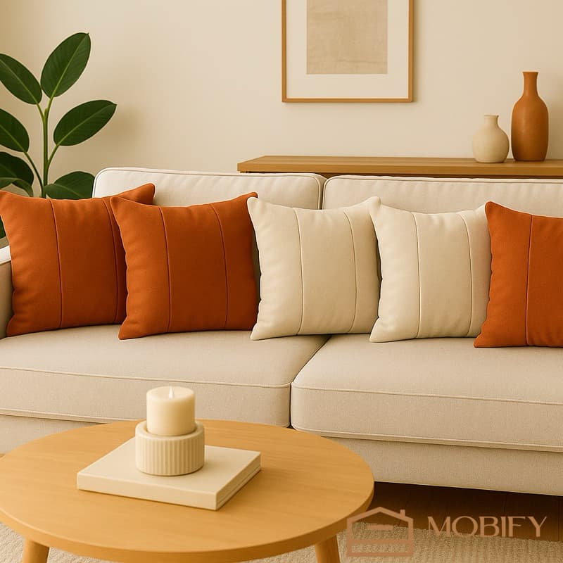 Kit 4 Almofadas Cheia em Suede Decorativas Ziper Invisivel varias cores