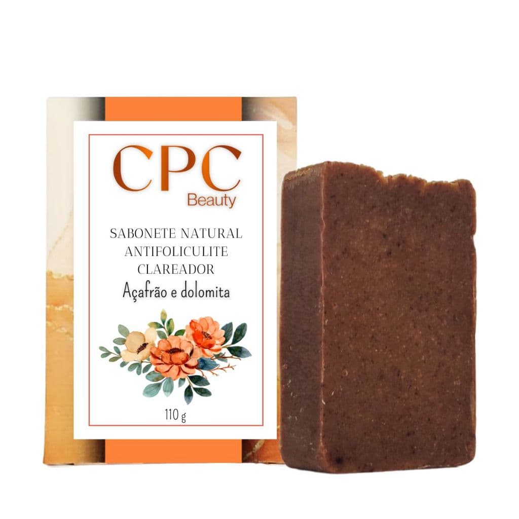 Sabonete Natural Depilatório e Anti Foliculite com Açafrão e Dolomita CPC Beauty