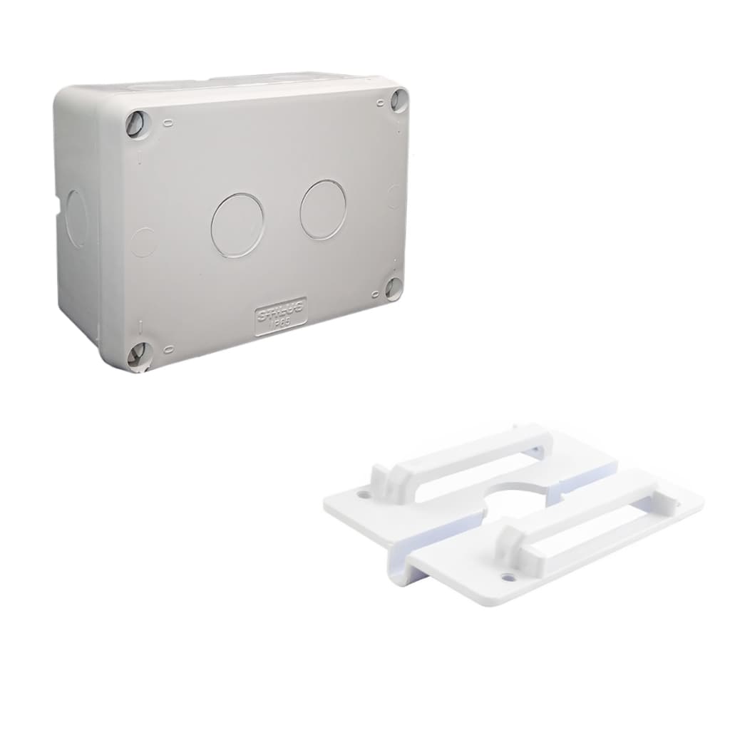 Caixa de Proteção Organizadora para CFTV 16X11,5X7,5 cm + Suporte para Poste Stilus – 2562