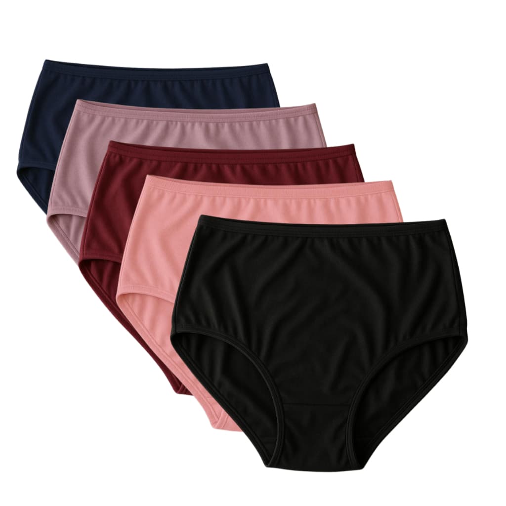 Kit 5 Calcinhas Calçolas Microfibra Adulto Para Senhoras