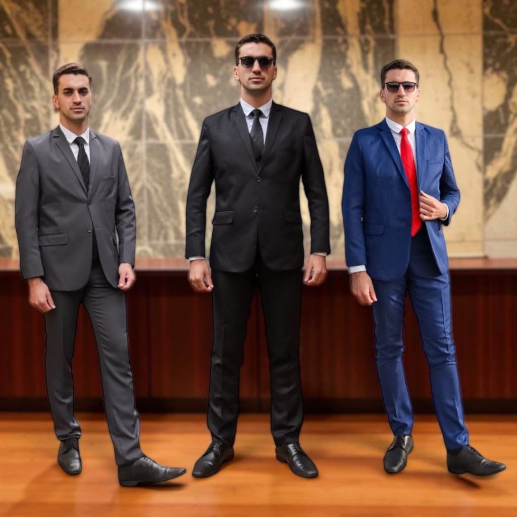 Terno Social Masculino Slim Corte Italiano Microfibra Gabardine Forro Trabalhado Executivo Advogado Igreja Dia a Dia