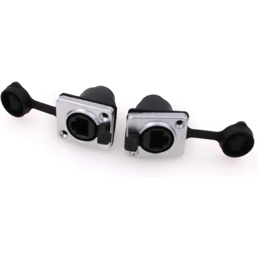 Conector Ethercon Rj45 Painel Led Ip65 Rede Fêmea Duplo