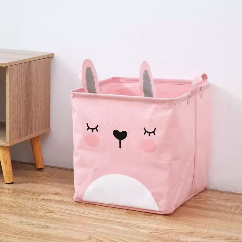 Cesto Dobrável Quardrado Organizador Multiuso Animais