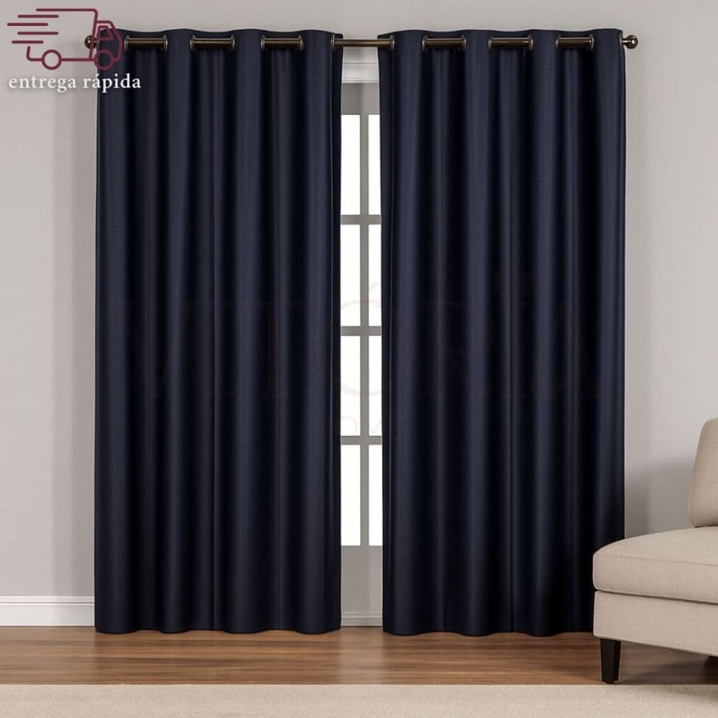 Cortina Blackout PVC 2,80 m x 2,30 m Preto Black