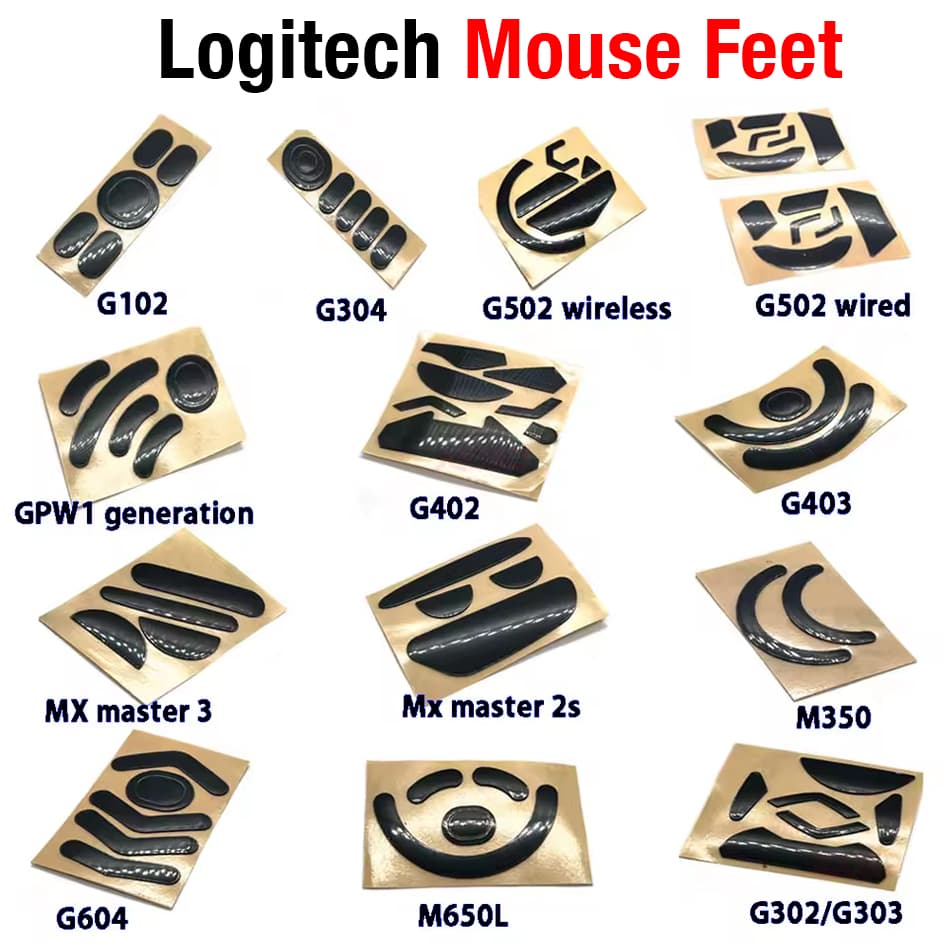 Mouse Feet Para Logitech G Pro, G Pro X, G102, G302, G303, G304, G402, G403, G502, G704, G900, MX Master, MX Anywhere