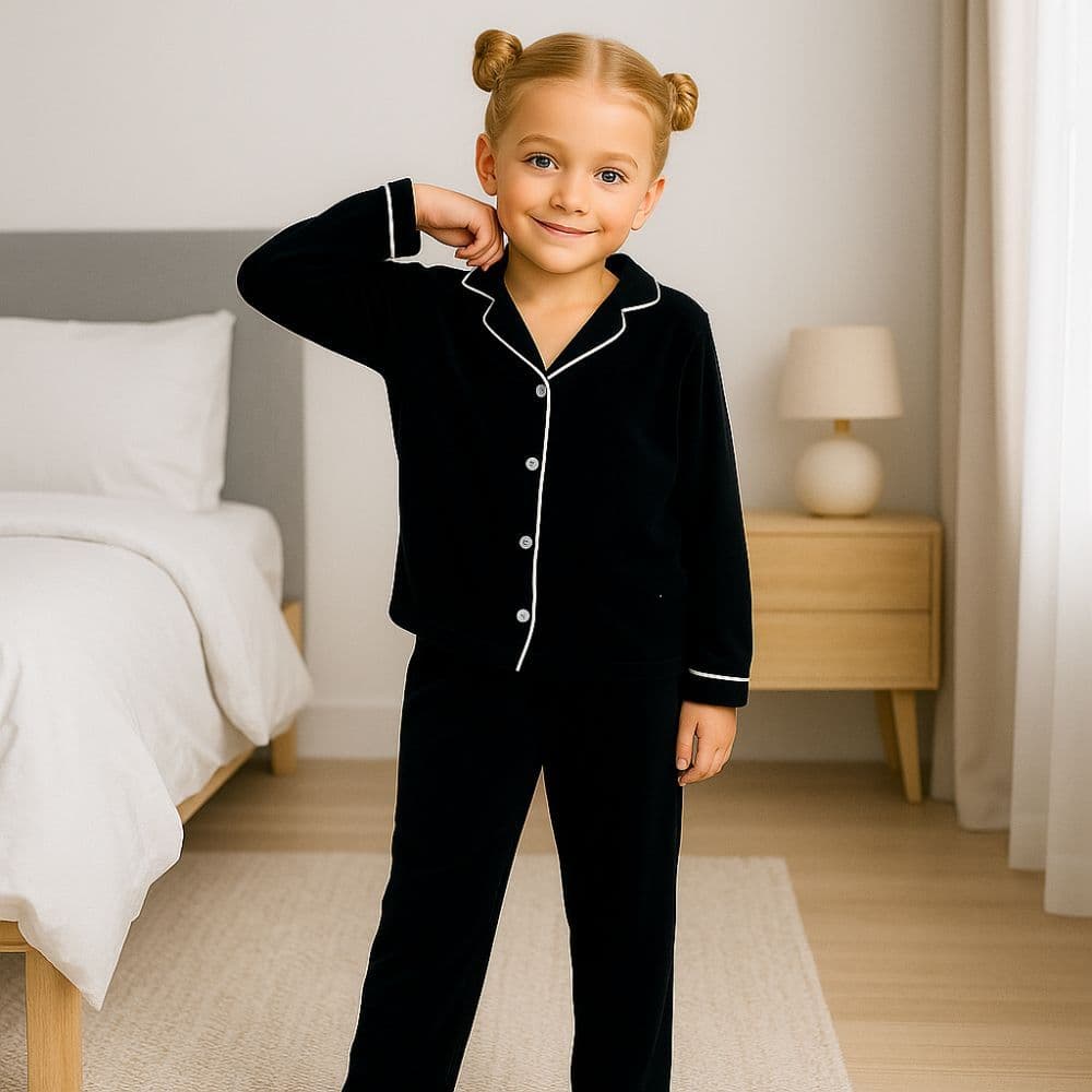 Pijama Infantil Menina Inverno Americano Blusa com Gola e Calça