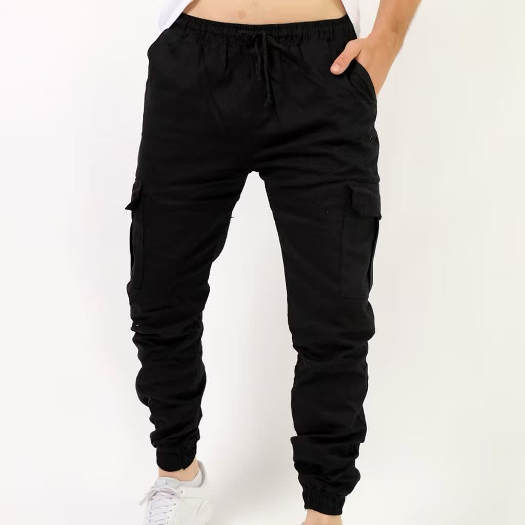 Calça Cargo Jogger masculina Com  6 bolsos