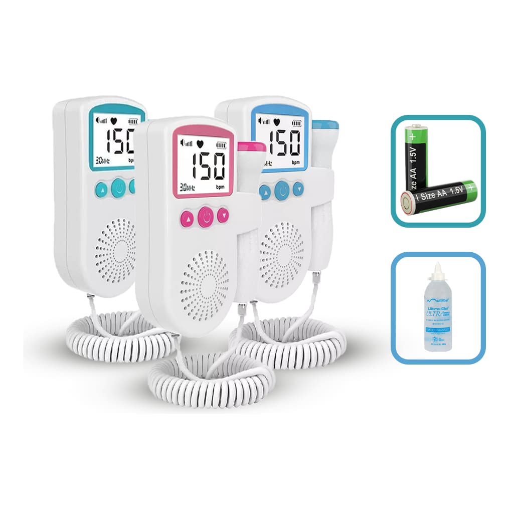 Kit Sonar Fetal Doppler Monitor Frequencia Cardiaca + Gel + Pilha  Brinde Batimento Bebe Ultrassom