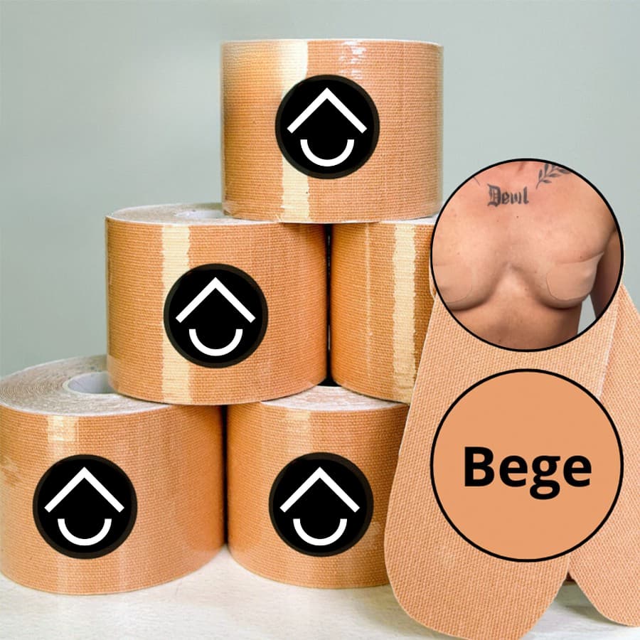 Tape Trans - Binder Adesivo - Bandagem 5x5cm Fita Reduz Volume Peito Transtor Rocktape Kinesiologic
