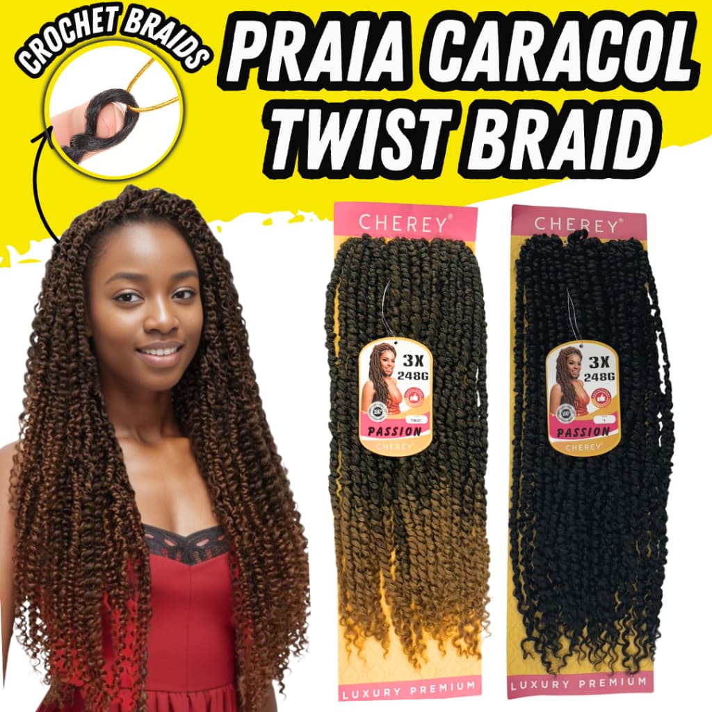 Cabelo Praia Caracol Dread Twist Com Cachos Crochet Orgânico 300G