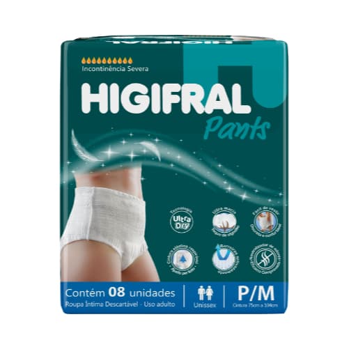 Fralda Geriátrica  8 un Higifral Roupa Intima com Alta Absorção