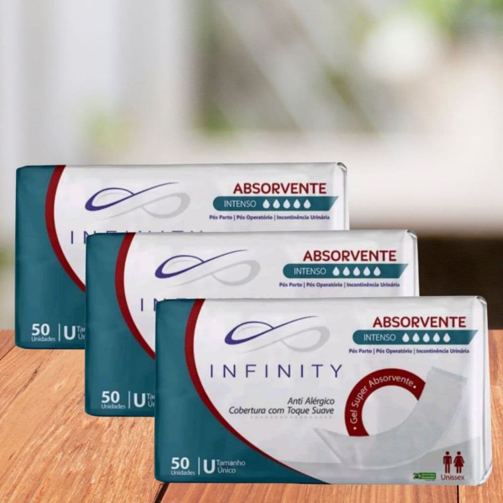 Kit Econômico Absorvente Geriátrico Adulto Infinity 150un | Uso Diário e Noturno ! Entrega Rápida