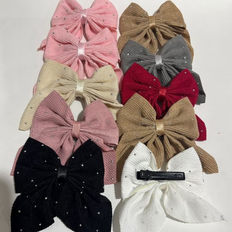 Kit Com 10/20 Unidades presilha Laço para Cabelo Infantil bico de pato Muito linda/7cm