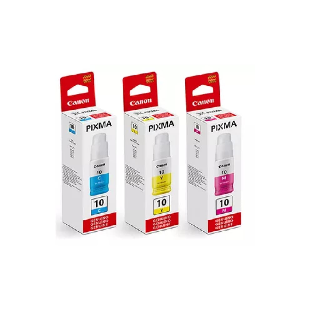 Kit 3 Refis Tinta Mega Tank Para Gi10 Gm2010 G6010 G7010 ORIGINAL AMARELO VERMELHO AZUL