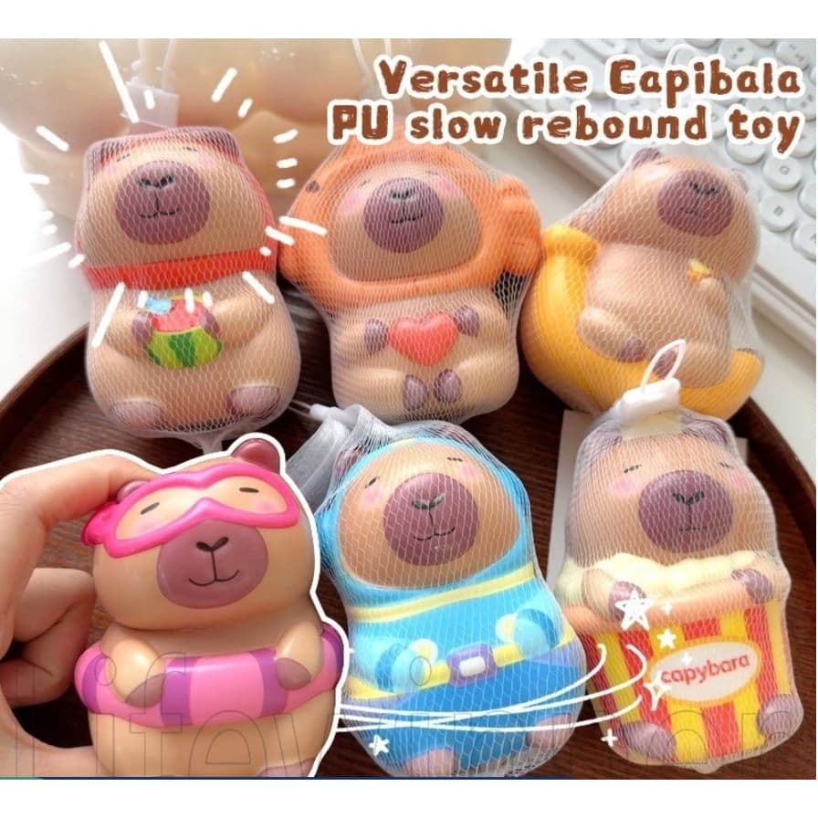 Brinquedos De Descompressão Squeeze Capivara Fofo 11cm Squishy Macio Anti-Stress Dinossauro/Frutas/Comidas, Fanwix