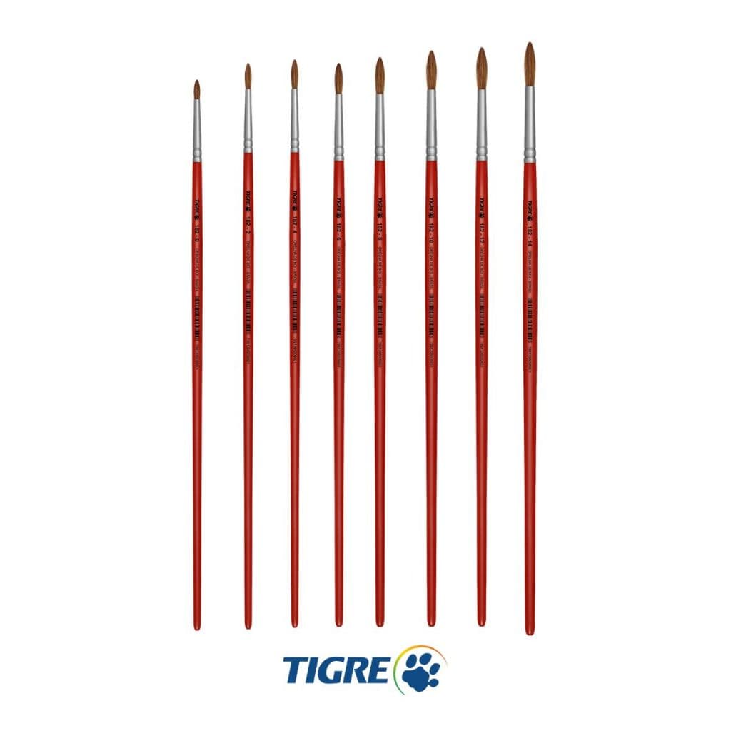 Pincel Redondo Tigre 182 Pelo Macio