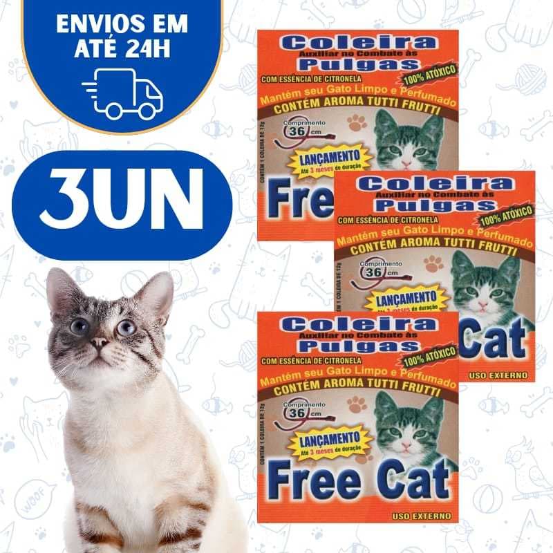 3Un Coleira Pet AntiPulga Gatos Pet Cães E Gatos