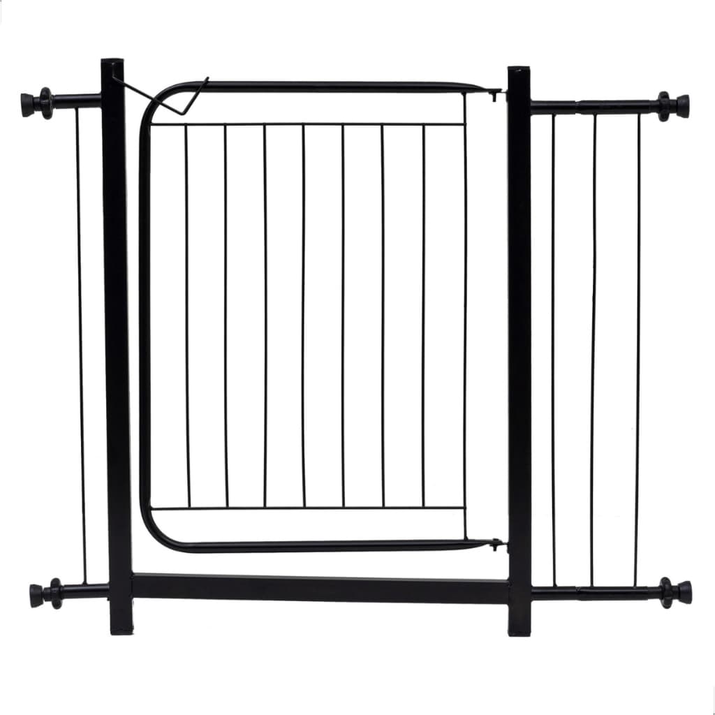 Portão Para Cachorro Com Extensor de 80 cms até 90 cms Preto e Branco