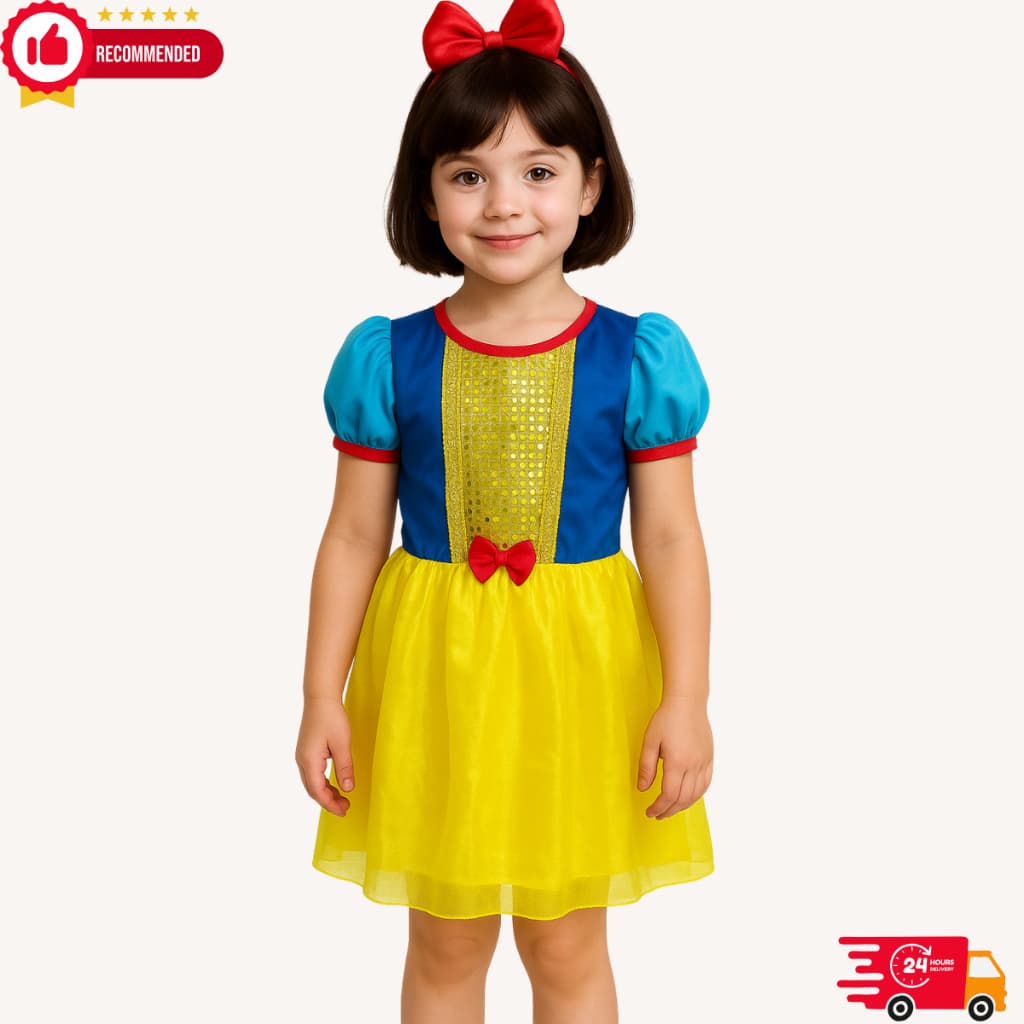 FANTASIA INFANTIL BRANCA DE NEVE MENINA PREMIUM