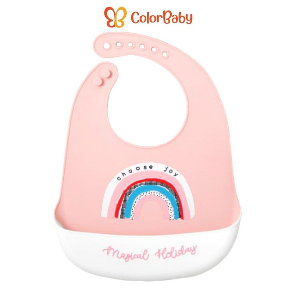 Babador de Silicone Cata-Migalhas Liso ou Estampado – ColorBaby